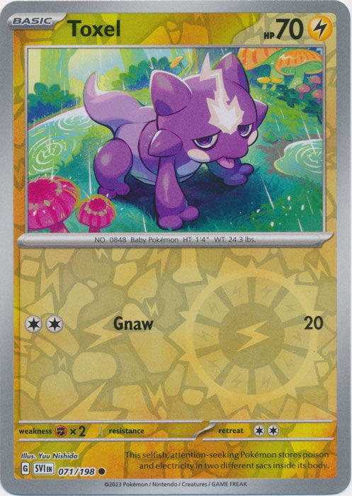 Scarlet &amp; Violet - 071/198 - Toxel - Reverse Holo