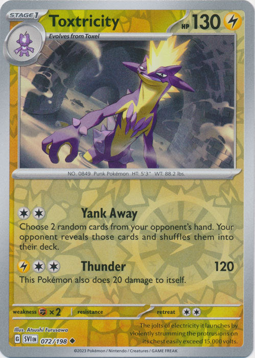 Scarlet &amp; Violet - 072/198 - Toxtricity - Reverse Holo