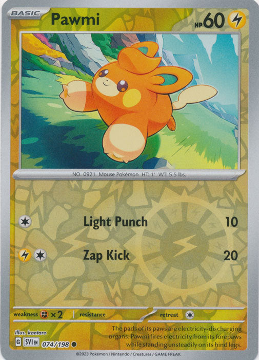 Scarlet &amp; Violet - 074/198 - Pawmi - Reverse Holo
