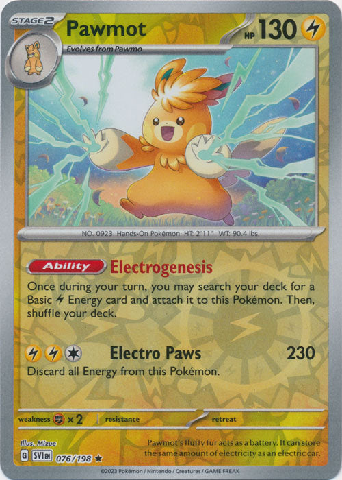 Scarlet &amp; Violet - 076/198 - Pawmot - Reverse Holo