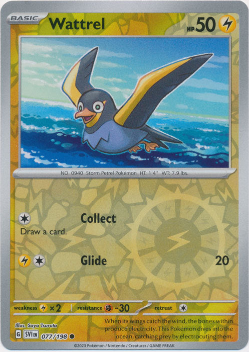 Scarlet &amp; Violet - 077/198 - Wattrel - Reverse Holo