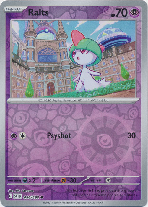 Scarlet &amp; Violet - 084/198 - Ralts - Reverse Holo