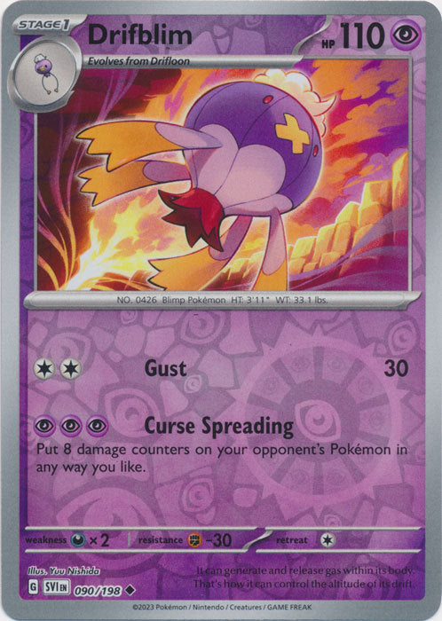 Scarlet &amp; Violet - 090/198 - Drifblim - Reverse Holo
