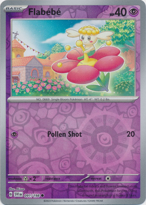 Scarlet &amp; Violet - 091/198 - Flabébé - Reverse Holo
