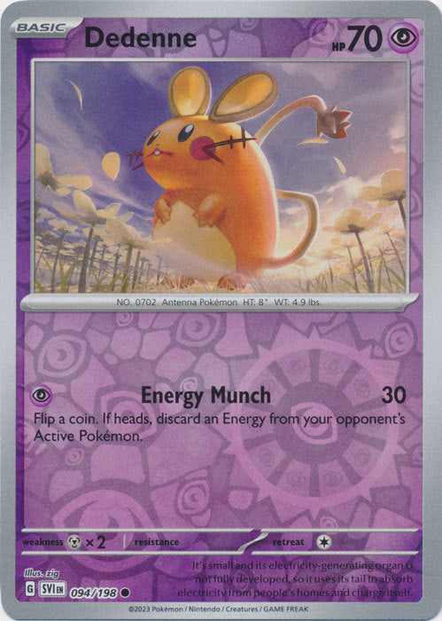 Scarlet &amp; Violet - 094/198 - Dedenne - Reverse Holo