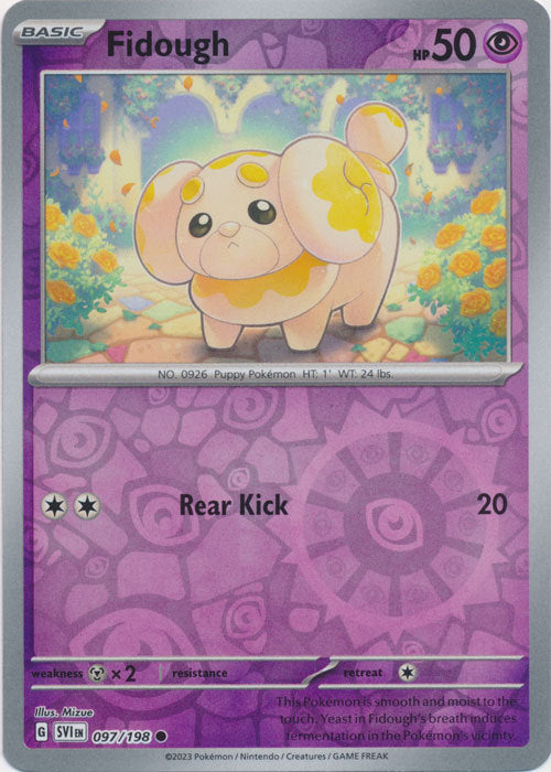 Scarlet &amp; Violet - 097/198 - Fidough - Reverse Holo