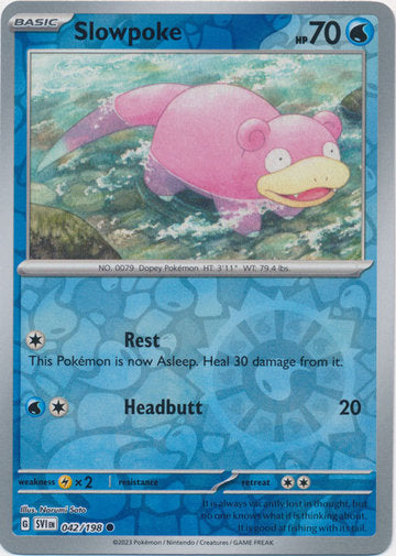 Scarlet &amp; Violet - 042/198 - Slowpoke - Reverse Holo