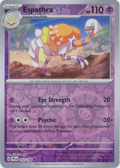 Scarlet &amp; Violet - 103/198 - Espathra - Reverse Holo