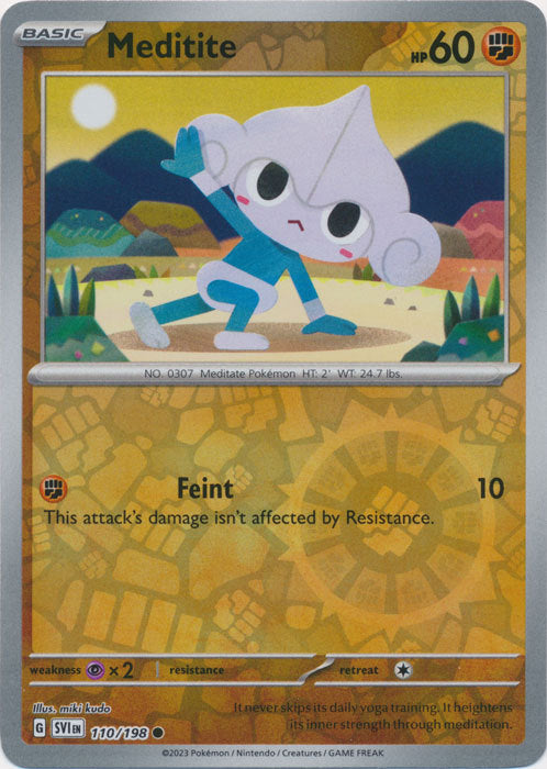 Scarlet &amp; Violet - 110/198 - Meditite - Reverse Holo