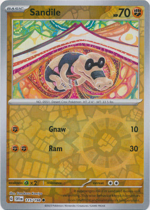 Scarlet &amp; Violet - 115/198 - Sandile - Reverse Holo