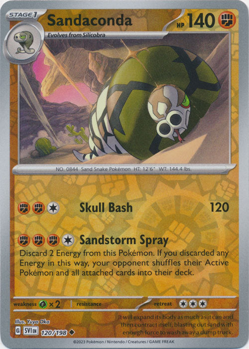 Scarlet &amp; Violet - 120/198 - Sandaconda - Reverse Holo