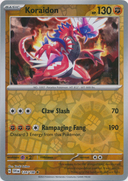 Scarlet &amp; Violet - 124/198 - Koraidon - Reverse Holo