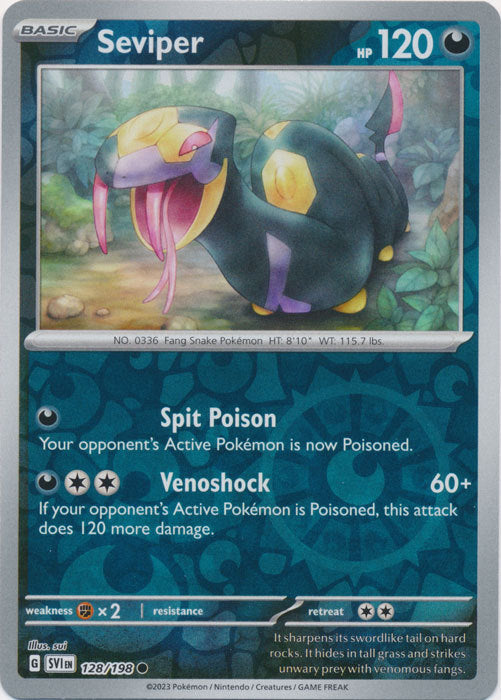 Scarlet &amp; Violet - 128/198 - Seviper - Reverse Holo