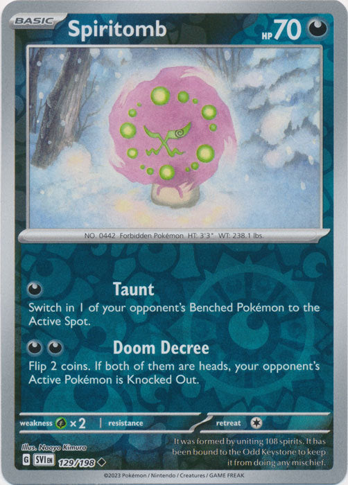 Scarlet &amp; Violet - 129/198 - Spiritomb - Reverse Holo