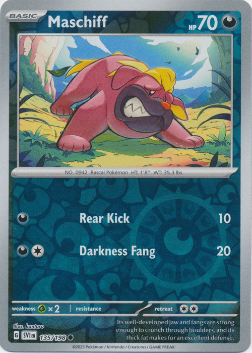 Scarlet &amp; Violet - 135/198 - Maschiff - Reverse Holo