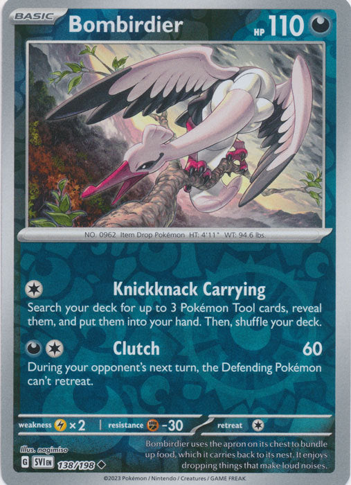 Scarlet &amp; Violet - 138/198 - Bombirdier - Reverse Holo