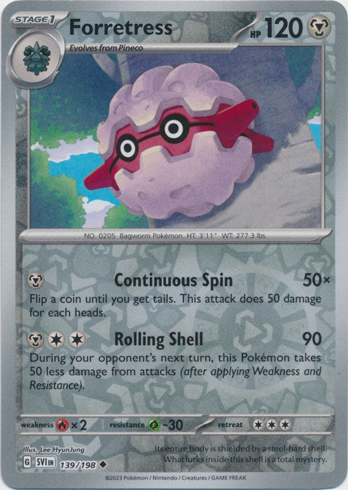 Scarlet &amp; Violet - 139/198 - Forretress - Reverse Holo