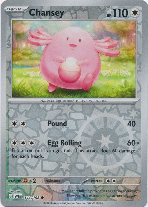 Scarlet &amp; Violet - 144/198 - Chansey - Reverse Holo