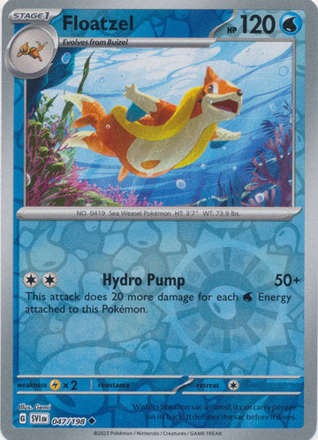 Scarlet &amp; Violet - 047/198 - Floatzel - Reverse Holo
