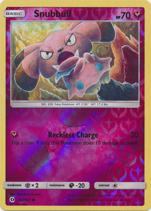 Sun &amp; Moon - 090/149 - Snubbul - Reverse Holo
