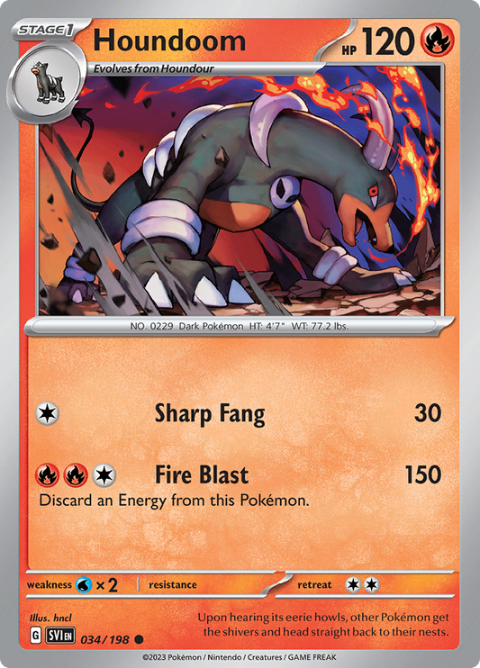 Scarlet &amp; Violet - 034/198 - Houndoom