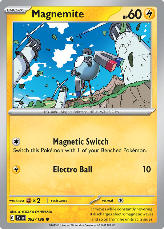 Scarlet &amp; Violet - 063/198 - Magnemite