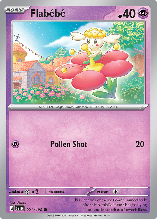 Scarlet &amp; Violet - 091/198 - Flabébé