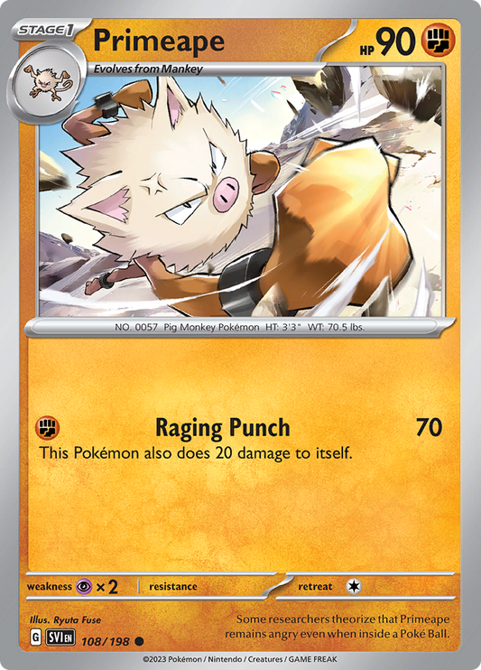 Scarlet &amp; Violet - 108/198 - Primeape