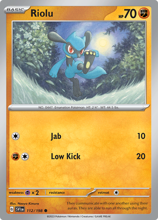 Scarlet &amp; Violet - 112/198 - Riolu