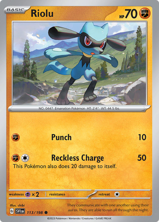 Scarlet &amp; Violet - 113/198 - Riolu