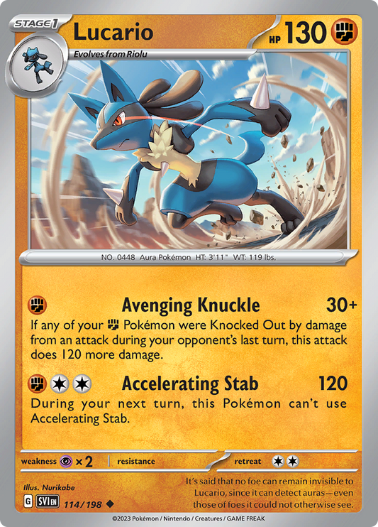 Scarlet &amp; Violet - 114/198 - Lucario