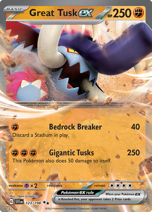 Scarlet &amp; Violet - 123/198 - Great Tusk ex