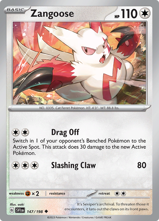 Scarlet &amp; Violet - 147/198 - Zangoose