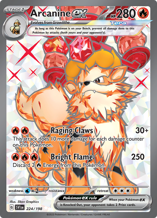 Scarlet &amp; Violet - 224/198 - Arcanine ex