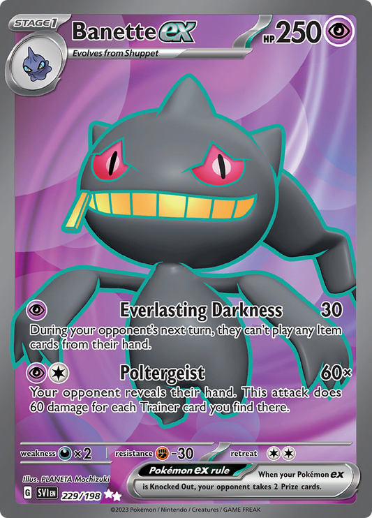 Scarlet &amp; Violet - 229/198 - Banette ex