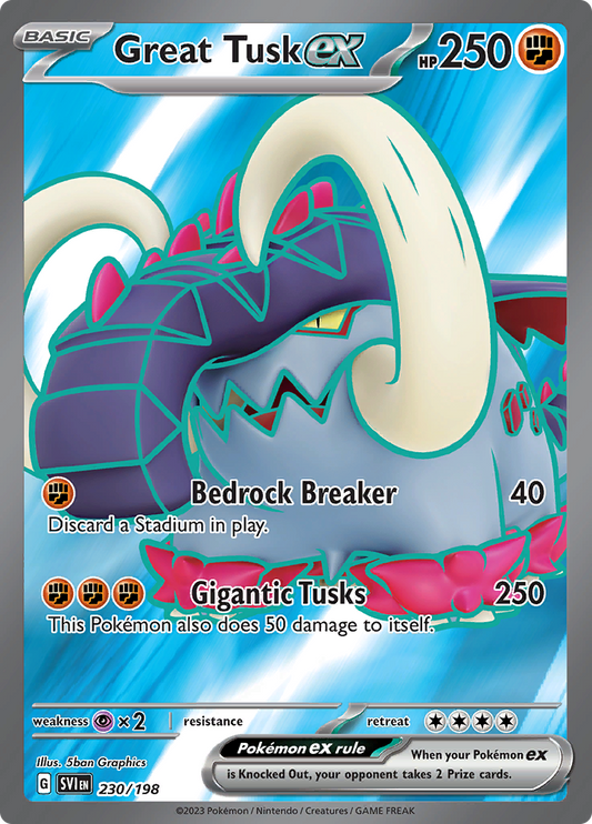 Scarlet &amp; Violet - 230/198 - Great Tusk ex