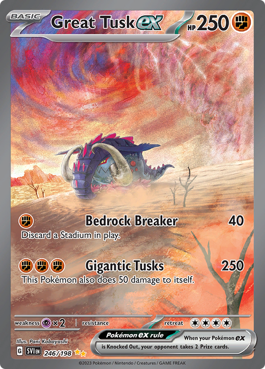 Scarlet &amp; Violet - 246/198 - Great Tusk ex
