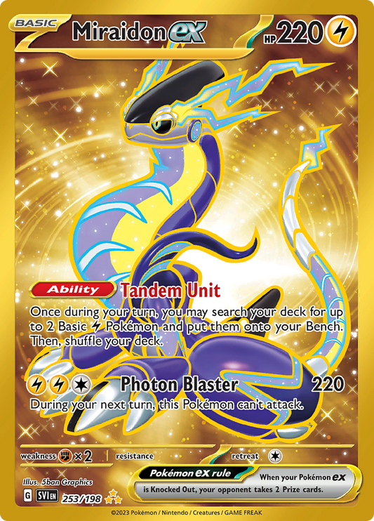 Scarlet &amp; Violet - 253/198 - Miraidon ex (Gold)
