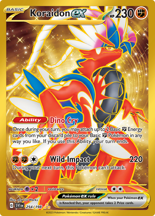 Scarlet &amp; Violet - 254/198 - Koraidon ex (Gold)