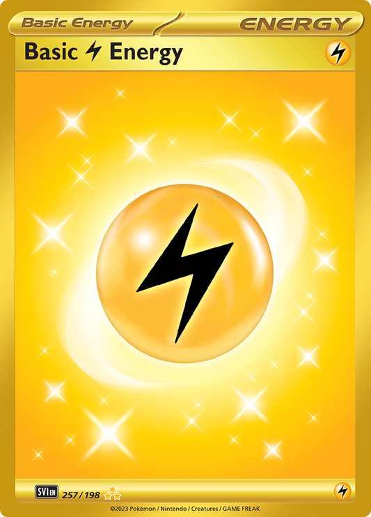 Scarlet &amp; Violet - 257/198 - Lightning Energy (Gold)