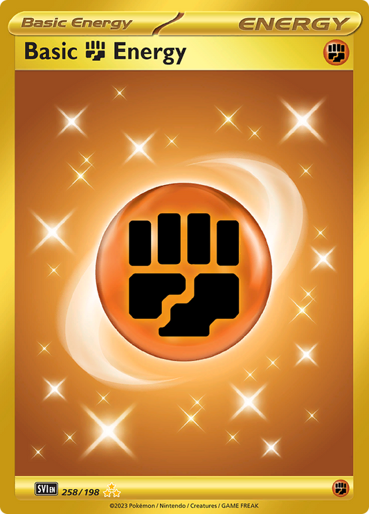 Scarlet &amp; Violet - 258/198 - Fighting Energy (Gold)